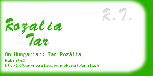 rozalia tar business card